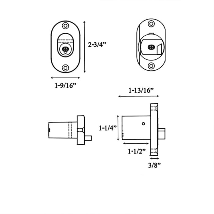 Discontinued - Andersen Perma-Shield 3-Panel Gliding Door Exterior Lock w/ Keys, 6 Pin - Stone - Discontinued - Andersen Perma-Shield 3-Panel Gliding Door Exterior Lock w/ Keys, 6 Pin - Stone