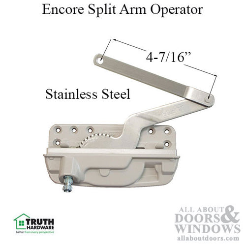 Truth 50.60 Encore Dyad Operator, split arm  Coastal, Stainless Steel - Truth 50.60 Encore Dyad Operator, split arm  Coastal, Stainless Steel