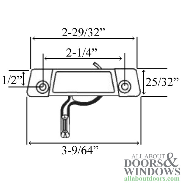 Sash Lock with Under Plate - 2-1/4