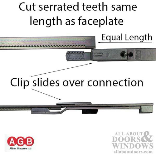 AGB Unitop Terminal Shootbolt, 180mm no cam - Silver - AGB Unitop Terminal Shootbolt, 180mm no cam - Silver