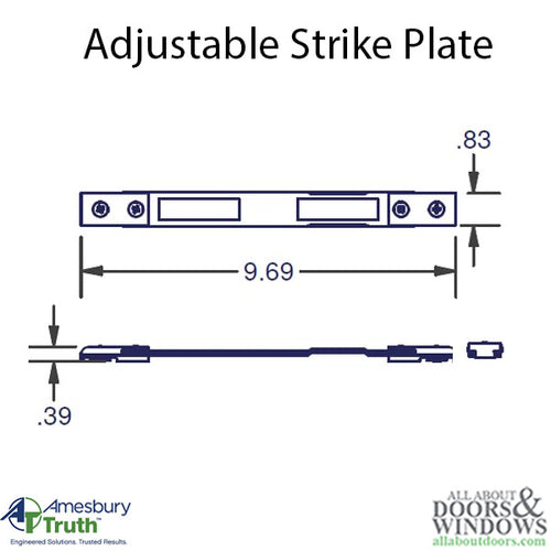 P2000 Adjustable Raised Strike Plate .83