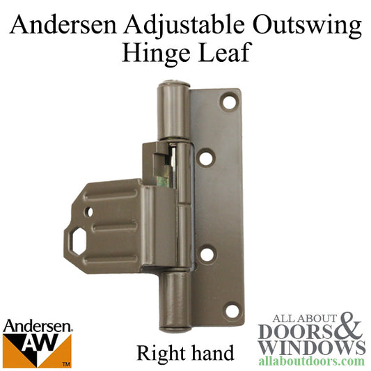 Adjustable Hinge Leaf - Frenchwood Outswing - Right - Terratone