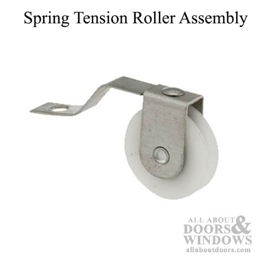 Spring Tension Roller Assembly with 1 Inch Nylon Wheel for MI Sliding Screen Door