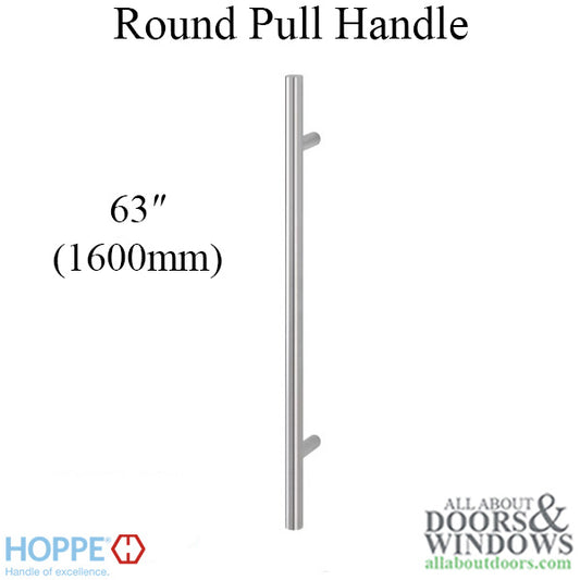 HOPPE Bar-Shaped Round Pull Handle 63" Stainless Steel