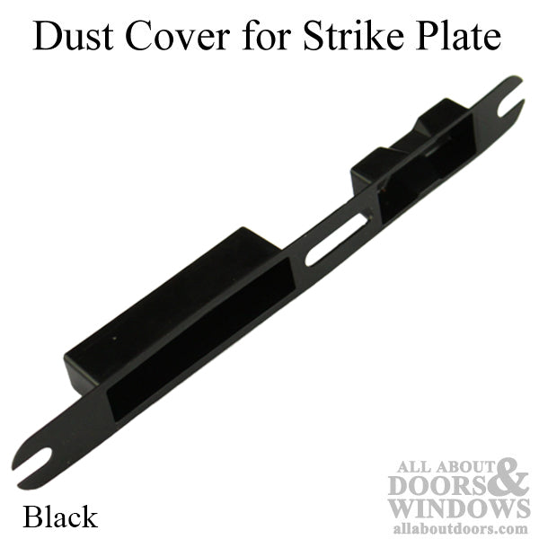 Dust Cover for Strike Plate, Latch and Deadbolt - Black - Dust Cover for Strike Plate, Latch and Deadbolt - Black
