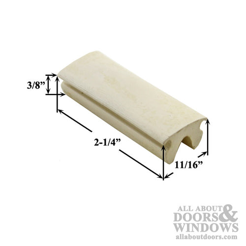 DISCONTINUED 2-1/4 Inch Bi-Fold Door Rubber Floataway Bumper - DISCONTINUED 2-1/4 Inch Bi-Fold Door Rubber Floataway Bumper