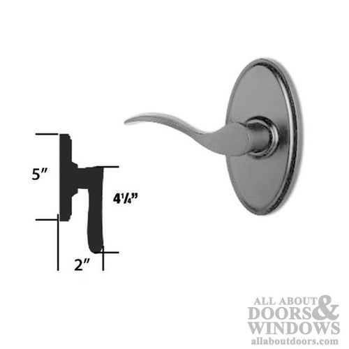 Weslock Bordeau Passage Door Lever Left Hand Weathered Pewter Door Handle - Weslock Bordeau Passage Door Lever Left Hand Weathered Pewter Door Handle