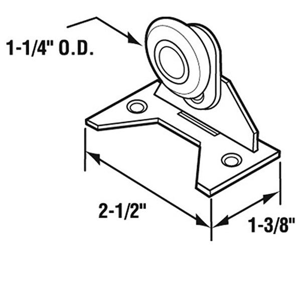 E-Z Glide Roller Adjustable 1-1/4 Inch Diameter - E-Z Glide Roller Adjustable 1-1/4 Inch Diameter