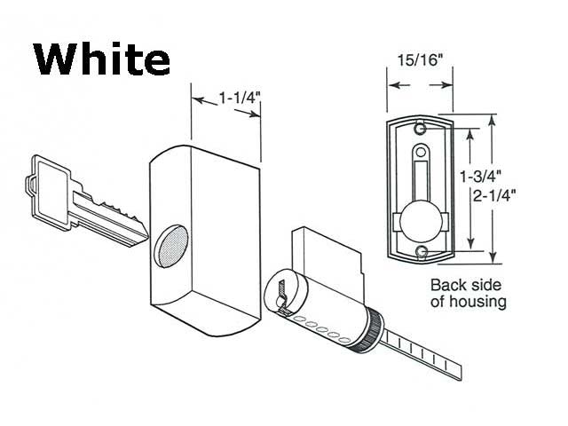 Keyed Locking Unit for Sliding Patio Door Diecast Material 1-3/4