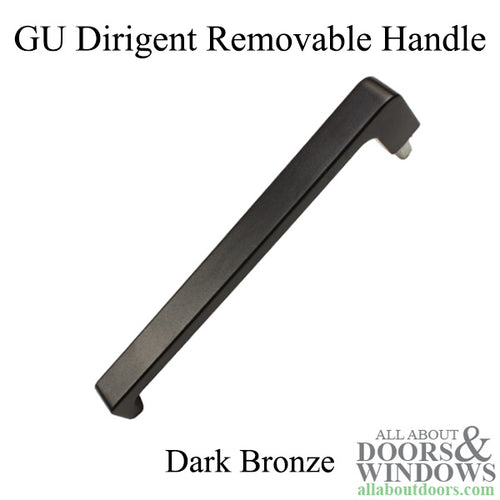 GU Dirigent Aluminum Removable Handle with Spindle for Lift and Slide Doors - GU Dirigent Aluminum Removable Handle with Spindle for Lift and Slide Doors