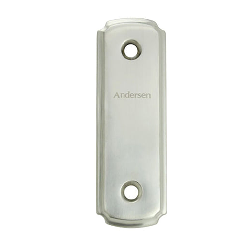 Andersen Gliding Door Cover Plate, Newbury Style - Brushed/Satin Nickel - Andersen Gliding Door Cover Plate, Newbury Style - Brushed/Satin Nickel