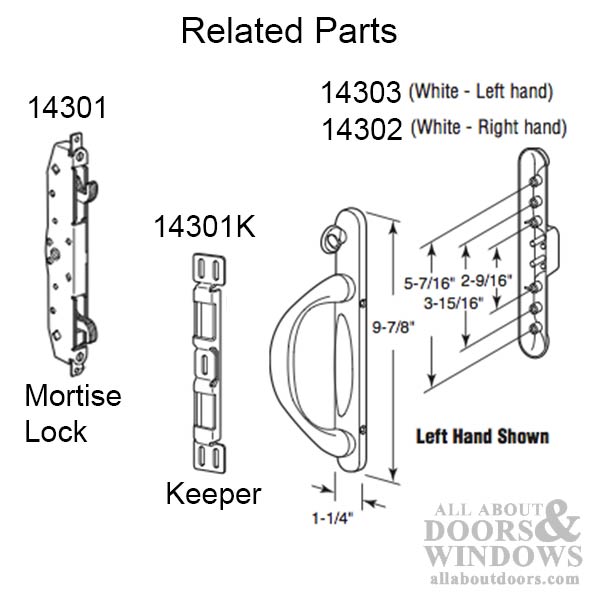 2 Point Mortise Lock - Sliding Patio Door, Generic Keyway - Steel
***DISCONTINUED*** - 2 Point Mortise Lock - Sliding Patio Door, Generic Keyway - Steel
***DISCONTINUED***