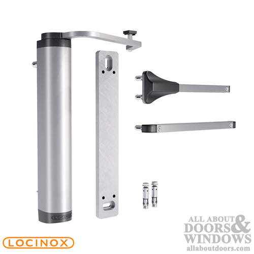 Locinox Wall-Mounted Verticlose-2 Hydraulic Gate Closer for Large Gates - Silver - Locinox Wall-Mounted Verticlose-2 Hydraulic Gate Closer for Large Gates - Silver