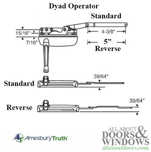 Truth Maxim 50.70 Series Reverse Dyad operators, Left Hand - Truth Maxim 50.70 Series Reverse Dyad operators, Left Hand