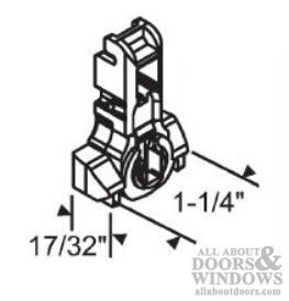 Tilt shoe, 1-1/4 x 17/32  Tan Puck, Open Cam, Inverted Channel Balance - N - Tilt shoe, 1-1/4 x 17/32  Tan Puck, Open Cam, Inverted Channel Balance - N