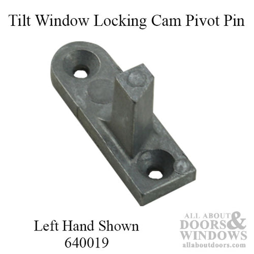 Tilt-In Window Locking Cam Pivot, Left Hand, Diecast - Mill Finish - Tilt-In Window Locking Cam Pivot, Left Hand, Diecast - Mill Finish