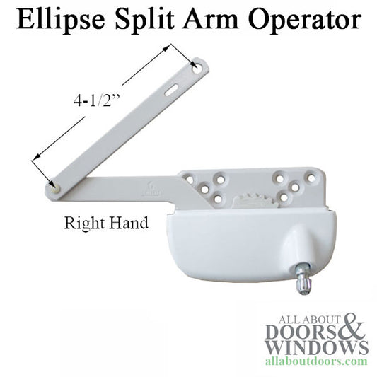 Truth 15.30 Ellipse  Split Arm Operator, Straight 4-1/2" Link, Right Hand