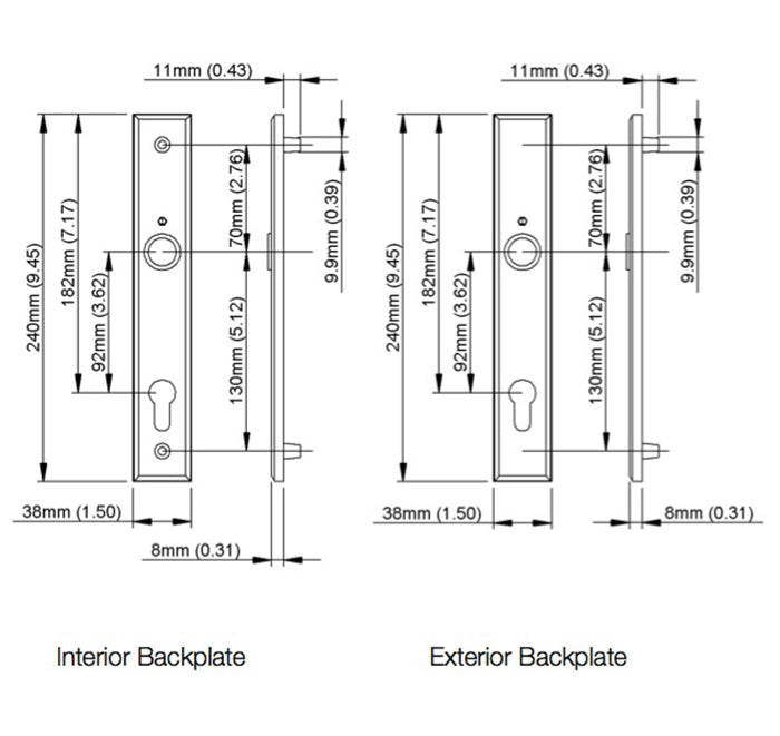 Dallas Contemporary Lever Handle, Inactive, Nonkeyed with Thumbturn, Dark Bronze Metallic - Dallas Contemporary Lever Handle, Inactive, Nonkeyed with Thumbturn, Dark Bronze Metallic