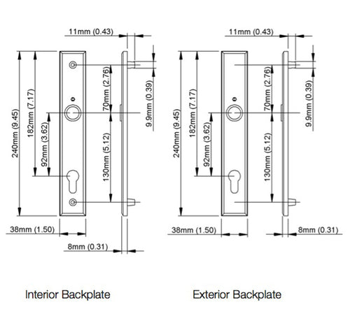 Dallas Contemporary Lever Handle, Inactive, Nonkeyed with Thumbturn, Dark Bronze Metallic - Dallas Contemporary Lever Handle, Inactive, Nonkeyed with Thumbturn, Dark Bronze Metallic