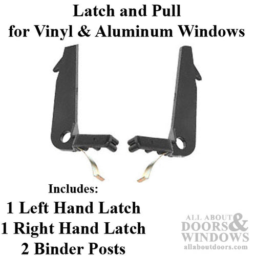 Latch - Vinyl and Aluminum Sash Hardware, Plastic - Black - Latch - Vinyl and Aluminum Sash Hardware, Plastic - Black