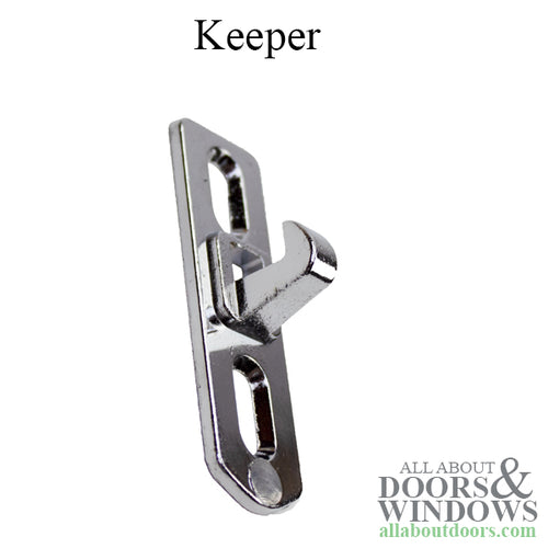 Diecast Keeper for Sliding Patio Door with Vertical Adjustment Slots - Diecast Keeper for Sliding Patio Door with Vertical Adjustment Slots