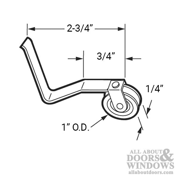 V Spring Tension Roller Assembly with 1 Inch Steel Wheel – Sliding Screen Door - V Spring Tension Roller Assembly with 1 Inch Steel Wheel – Sliding Screen Door