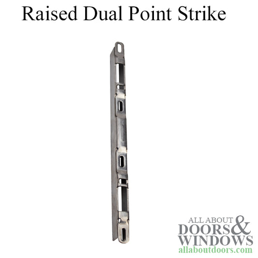 Sliding Door Strike Plate Keeper 1" Raised Dual Point Strike Stainless Steel