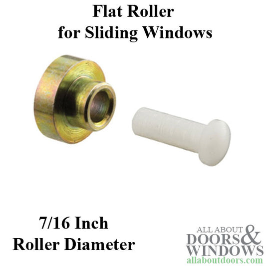 Roller (Flat) - Sliding Windows, Steel / Nylon