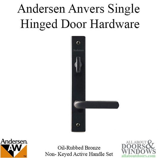 Hardware Kit, Single Door, Anvers, Active Door - Oil Rubbed Bronze