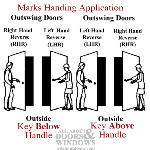 Marks Series 22 Entrance Door Handle Set Right Hand Reverse Door Knob Set - Marks Series 22 Entrance Door Handle Set Right Hand Reverse Door Knob Set