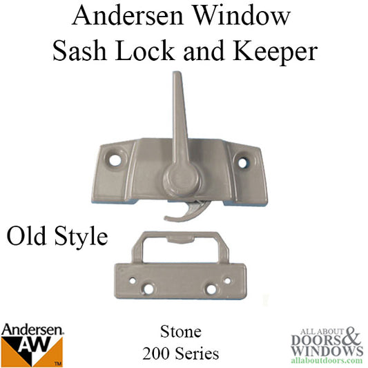 Andersen Sash Lock & Keeper OLD STYLE Double Hung - Stone