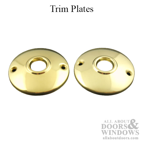 Rosettes, Door Trim  2-1/2 OD - Solid Brass (Pair) - Rosettes, Door Trim  2-1/2 OD - Solid Brass (Pair)