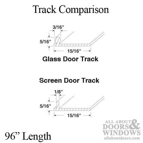 Patio Screen Replacement Track 96 Inches Aluminum - Patio Screen Replacement Track 96 Inches Aluminum