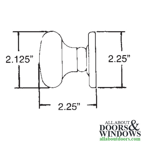 Baldwin Estate Classic Pair of Knobs Brushed Chrome - Baldwin Estate Classic Pair of Knobs Brushed Chrome