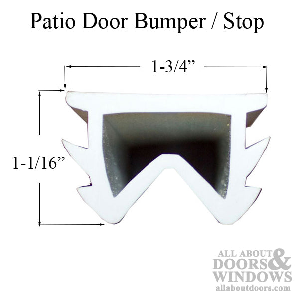 Patio Door Bumper, Sliding Door Stop, 3-1/2