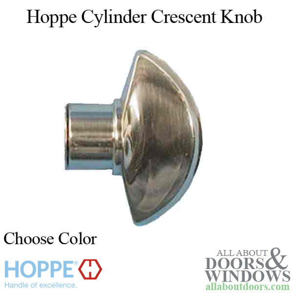 Hoppe Crescent Knob, New Style for Non-Logo Cylinder - Choose Color - Hoppe Crescent Knob, New Style for Non-Logo Cylinder - Choose Color