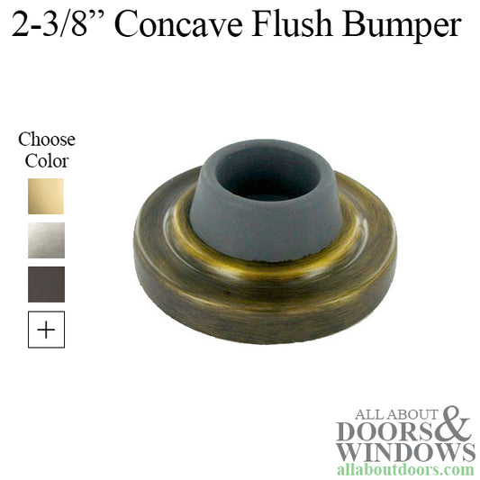 2-3/8'' Concave Flush Bumper  - Choose Finish