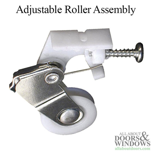 Adjustable Roller Assembly with 1 Inch Nylon Wheel for Sliding Screen Door - Adjustable Roller Assembly with 1 Inch Nylon Wheel for Sliding Screen Door