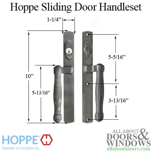 HOPPE HLS 9000 Sliding Door Handle Set Active Keyed Oil Rubbed Brass - HOPPE HLS 9000 Sliding Door Handle Set Active Keyed Oil Rubbed Brass