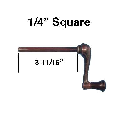 Crank Handle, 1/4 inch Square End Awning Casement Window - N/A - Crank Handle, 1/4 inch Square End Awning Casement Window - N/A