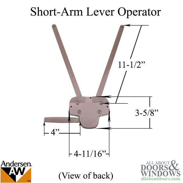 Andersen Beauty-Line Window Lever Operator 1957-1979 - Bronze - Andersen Beauty-Line Window Lever Operator 1957-1979 - Bronze