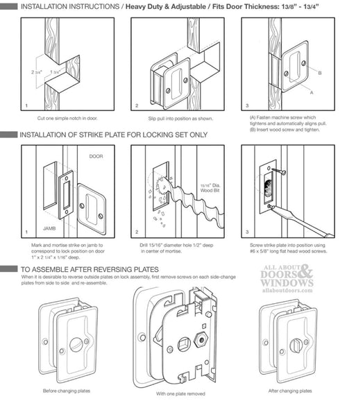 Pocket Door Pull, Privacy 3-1/4 x 2-1/4 - Choose Finish - Pocket Door Pull, Privacy 3-1/4 x 2-1/4 - Choose Finish