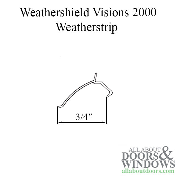 Glazing Bead, J-shape Vinyl, Visions 2000 - White, 8 foot pieces - Glazing Bead, J-shape Vinyl, Visions 2000 - White, 8 foot pieces