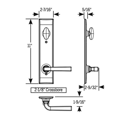 Trilennium Active Keyed Lock, 3000 Series Rectangular Base - Choose Options - Trilennium Active Keyed Lock, 3000 Series Rectangular Base - Choose Options
