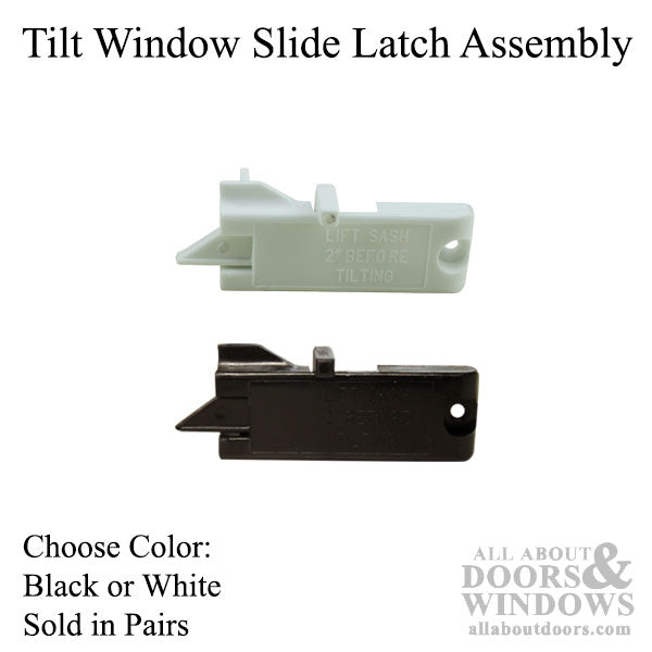 Tilt Window Slide Latch Assembly - Pair - Choose Color - Tilt Window Slide Latch Assembly - Pair - Choose Color