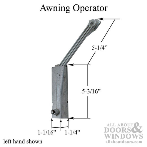 Vintage Right Hand Awning Window Operator - Vintage Right Hand Awning Window Operator