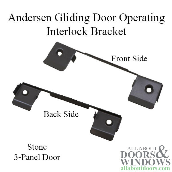 Andersen Perma-Shield 3 Panel Gliding Door - Operating Interlock Bracket 1978-1982 - Stone - Andersen Perma-Shield 3 Panel Gliding Door - Operating Interlock Bracket 1978-1982 - Stone