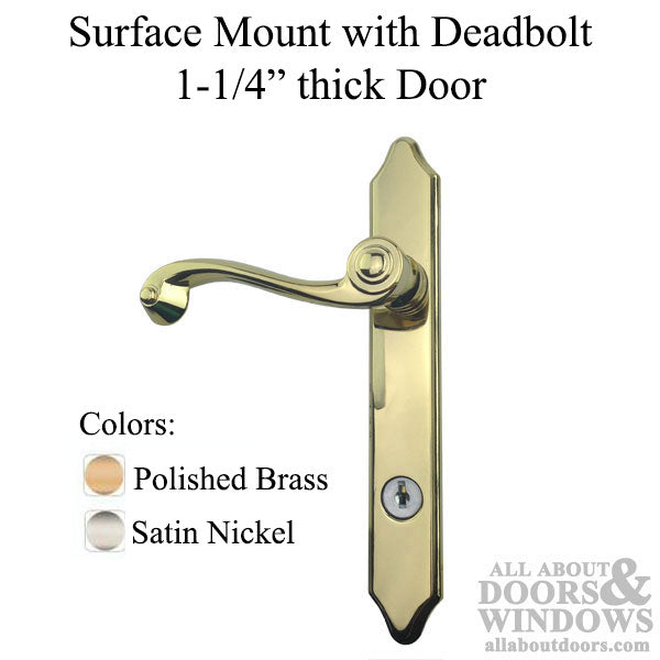 Larson Surface Mount Keyed Handle Set with Deadbolt - Choose Option - Larson Surface Mount Keyed Handle Set with Deadbolt - Choose Option