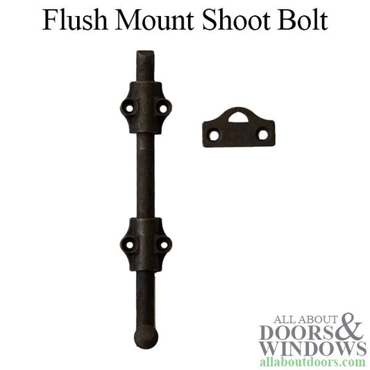 Stone River Bronze 6" Manual Flush Mount Shoot Bolt - Dark Bronze