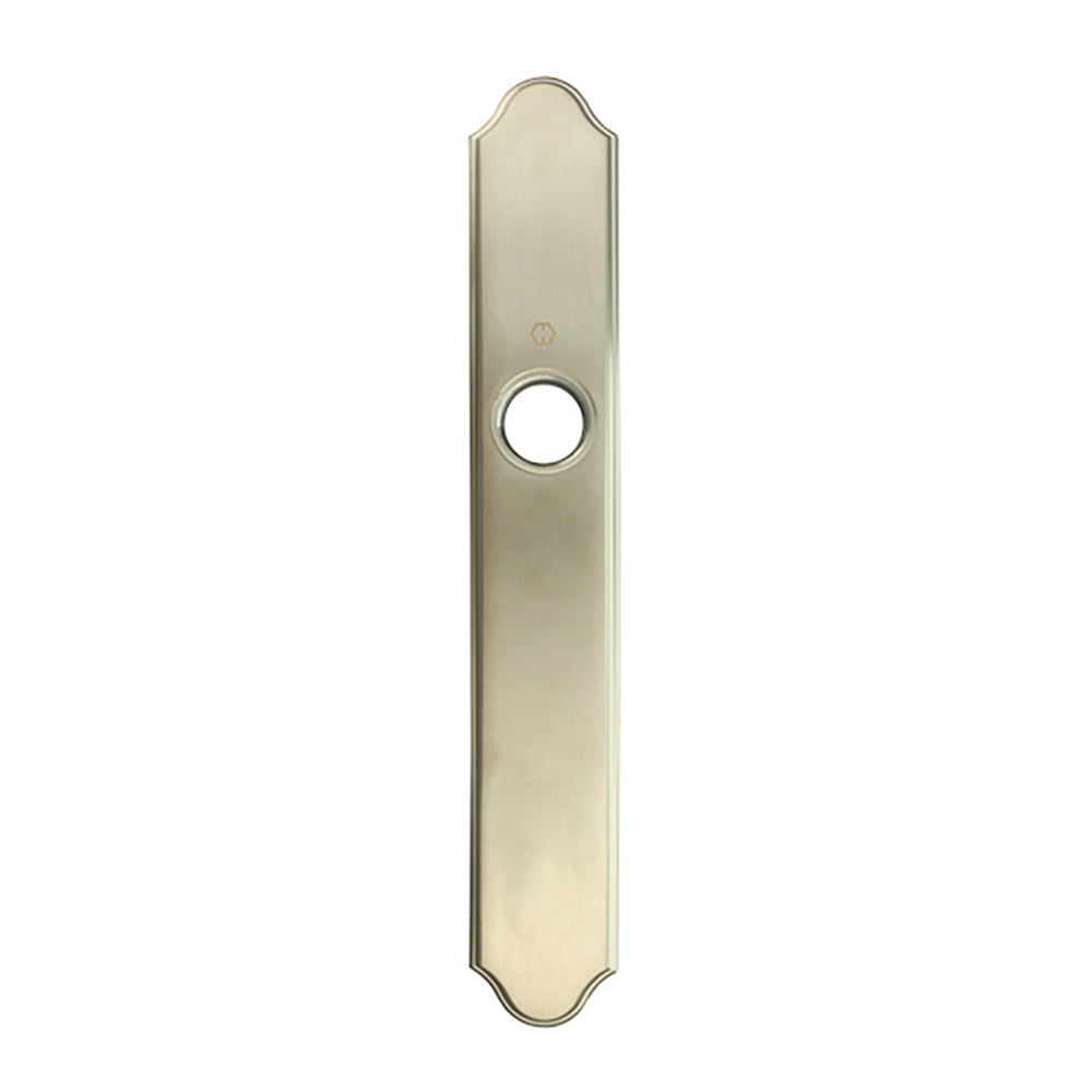 HOPPE Traditional Exterior Backplate M374N for Inactive Handlesets - Satin Nickel - HOPPE Traditional Exterior Backplate M374N for Inactive Handlesets - Satin Nickel